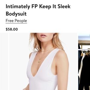 NWOT Free People White Bodysuit